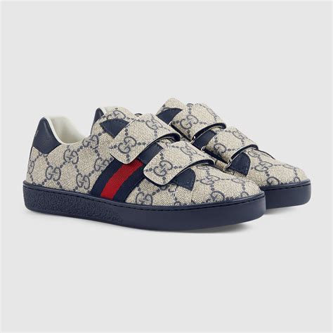 gucci ace kinder|Children's Ace trainer in blue and grey GG Supreme .